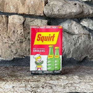 Vintage Boxed Squirt Bottles Salt and Pepper Shakers Set